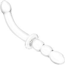 Load image into Gallery viewer, Glas 12in Girthy Ribbed G-spot Glass Dildo W/ Handle Grip
