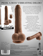 Load image into Gallery viewer, Evolved Peek A Boo Vibrating Dildo Dark
