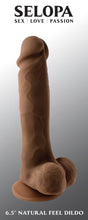 Load image into Gallery viewer, Evolved 6.5 In Natural Feel Dildo Dark

