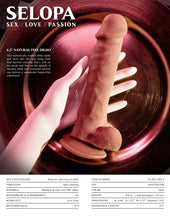 Load image into Gallery viewer, Evolved 6.5 In Natural Feel Dildo Dark
