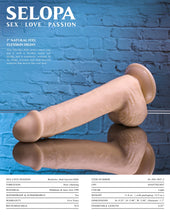 Load image into Gallery viewer, Selopa 7 In Natural Feel Flexskin Dildo Light
