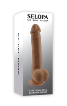 Load image into Gallery viewer, Selopa 7 In Natural Feel Flexskin Dildo Dark
