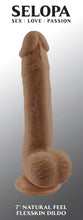 Load image into Gallery viewer, Selopa 7 In Natural Feel Flexskin Dildo Dark
