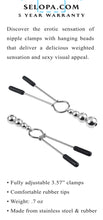 Load image into Gallery viewer, Selopa Beaded Nipple Clamps Silver
