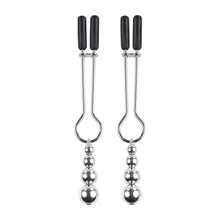Load image into Gallery viewer, Selopa Beaded Nipple Clamps Silver
