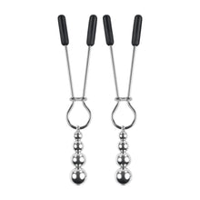 Load image into Gallery viewer, Selopa Beaded Nipple Clamps Silver
