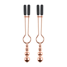 Load image into Gallery viewer, Selopa Beaded Nipple Clamps Rose Gold
