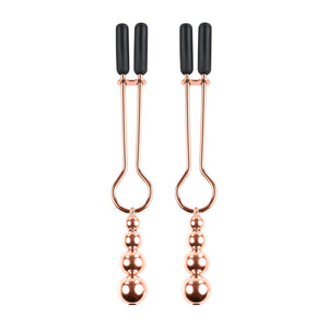 Selopa Beaded Nipple Clamps Rose Gold