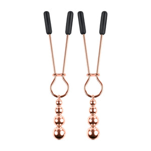 Selopa Beaded Nipple Clamps Rose Gold