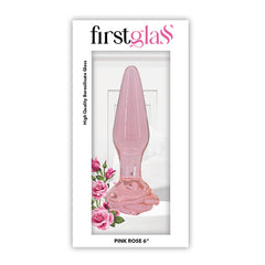 First Glass Rose Butt Plug L