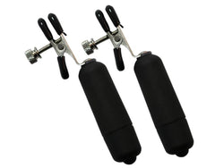 Kink Collection Vibrating Nipple Clamps Black