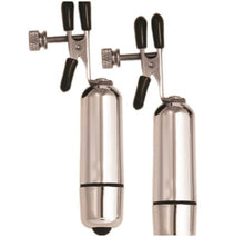 Load image into Gallery viewer, Kink Collection Vibrating Nipple Clamps Silver

