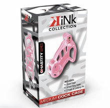 Load image into Gallery viewer, Kink Chastity Series Locking Cock Cage M Pink
