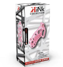 Load image into Gallery viewer, Kink Chastity Series Locking Cock Cage Xl Pink
