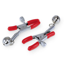 Load image into Gallery viewer, Kink Curious Ball Gag &amp; Nipple Clamps Set Red
