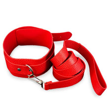 Load image into Gallery viewer, Kink Curious Collar &amp; Leash Set Red
