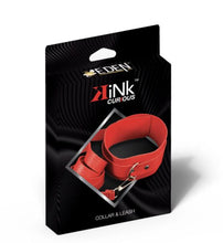 Load image into Gallery viewer, Kink Curious Collar &amp; Leash Set Red
