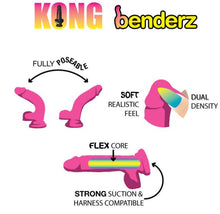 Load image into Gallery viewer, Kong Benderz Dual Density Dong 5in Pink
