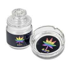 Load image into Gallery viewer, Rainbow Leaf Ashtray &amp; Stash Jar Set
