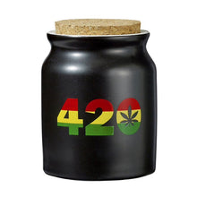 Load image into Gallery viewer, Matte Black 420 Stash Jar
