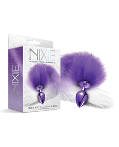 Nixie Metal Plug W/ Ombre Tail Medium Purple Metallic