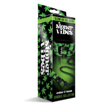 Load image into Gallery viewer, Stoner Vibes Collar/leash Glow In The Dark Chronic Collection
