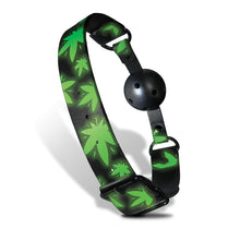 Load image into Gallery viewer, Stoner Vibes Breathable Ball Gag Glow In The Dark Chronic Collection
