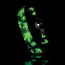 Load image into Gallery viewer, Stoner Vibes Breathable Ball Gag Glow In The Dark Chronic Collection
