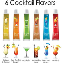 Load image into Gallery viewer, Liquor Lube 10ml Resealable Tubes 6 Asst Flavors 72pc Dsp
