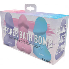 Load image into Gallery viewer, Pecker Bath Bomb 3pk Scented Lavender Rose &amp; Ocean

