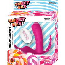 Load image into Gallery viewer, Sweet Sex Body Candy Silicone Toy W/ Tongue &amp; Beads Magenta
