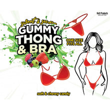 Load image into Gallery viewer, Sweet &amp; Sour Gummy Thong &amp; Bra Set
