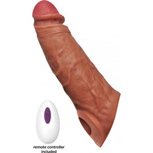 Load image into Gallery viewer, Skinsations Thick Dick Sleeve Vibrating W/ Remote Vanilla
