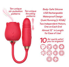 Load image into Gallery viewer, Wild Rose &amp; Thruster Rechargeable Suction Vibrator Vibrator
