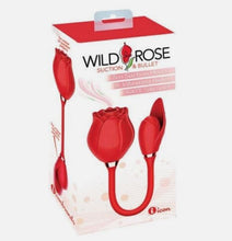 Load image into Gallery viewer, Wild Rose &amp; Bullet Rechargeable Silicone Suction Vibrator

