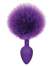 Load image into Gallery viewer, The 9&#39;s Cottontails Silicone Bunny Tail Butt Plug Purple
