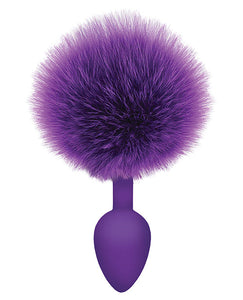 The 9's Cottontails Silicone Bunny Tail Butt Plug Purple