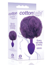Load image into Gallery viewer, The 9&#39;s Cottontails Silicone Bunny Tail Butt Plug Purple
