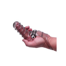 Load image into Gallery viewer, The 9's Vibrofinger Ribbed Finger Massager Grey
