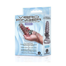 Load image into Gallery viewer, The 9's Vibrofinger Ribbed Finger Massager Grey

