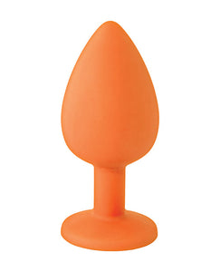The 9's Booty Call Silicone Butt Plug Orange Hit It Hard