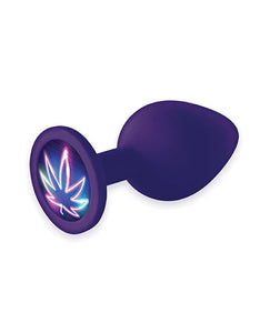 The 9's Booty Talk Neon Leaf Silicone Butt Plug