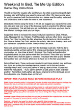 Load image into Gallery viewer, Behind Closed Doors Weekend In Bed All Tied Up Game Kit
