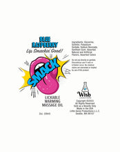 Load image into Gallery viewer, Smack Blue Raspberry 2 Oz Warming Massage Oil
