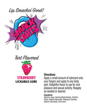 Load image into Gallery viewer, Smack Tarts Lickable Lube Sour Strawberry 2oz
