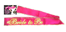 Load image into Gallery viewer, Bride To Be Sash Glow In The Dark
