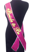 Load image into Gallery viewer, Bride To Be Sash Glow In The Dark

