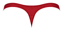 Load image into Gallery viewer, Nylon/spandex Pull Tab Thong Red O/s
