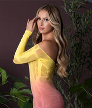 Load image into Gallery viewer, Seamless Body Stocking Ombre Sunset O/s
