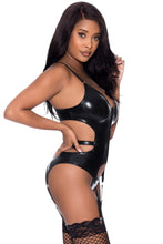 Load image into Gallery viewer, Club Candy Basque &amp; Cheeky Panty Black L/xl
